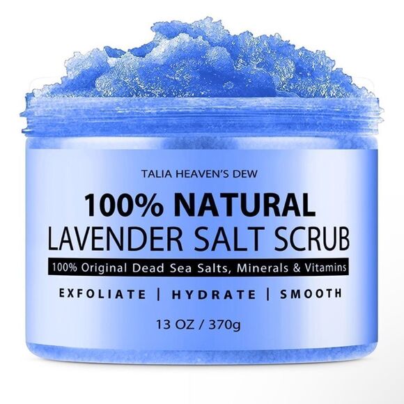 New Unopened Talia Heaven's Dew 100% Natural Lavender Salt Scrub Skincare 13 oz - Picture 1 of 13